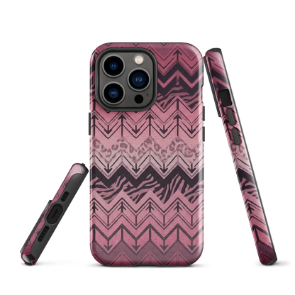 Pink Chevron Zebra & Leopard Print Tough Case for iPhone®