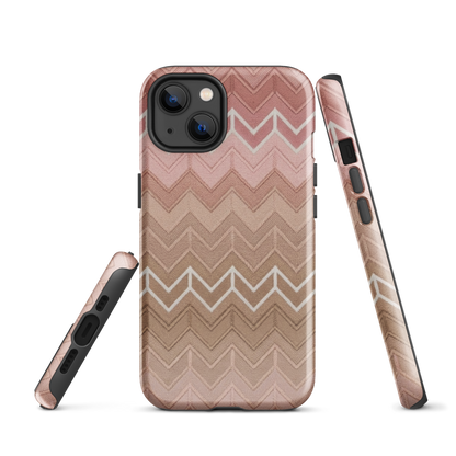 Pink & Muaves Chevron Pattern Tough Case for iPhone®