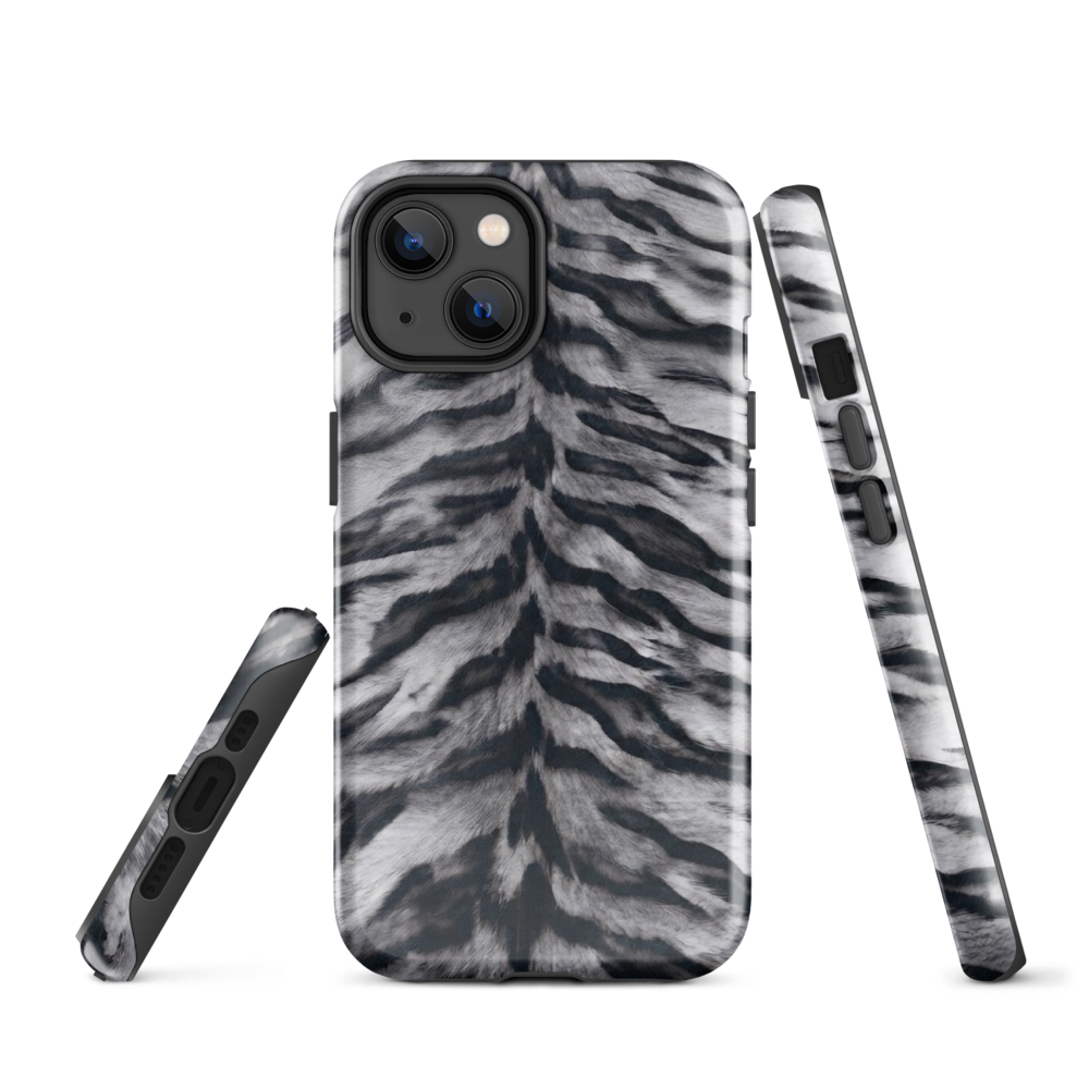 Gray Tiger Print Tough Case for iPhone®