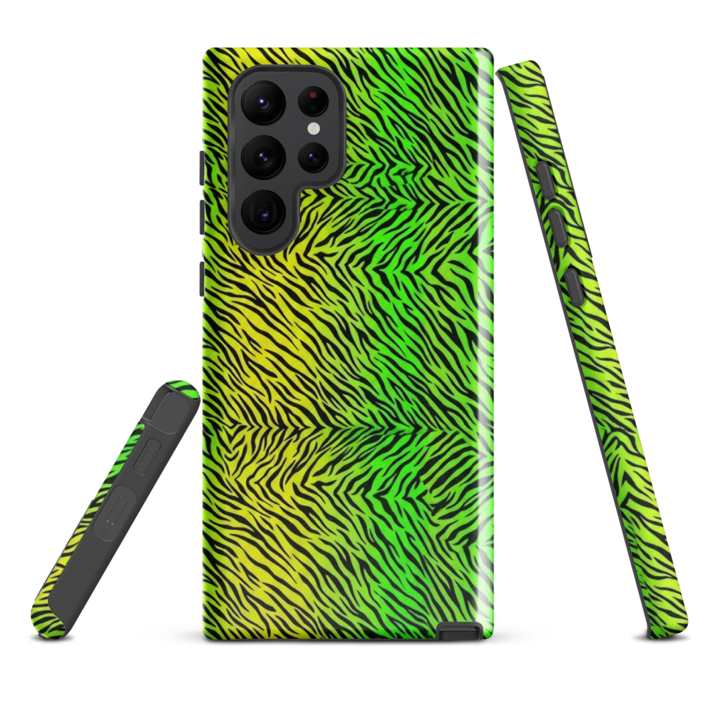 Green & Yellow  Zebra Print Tough Case for Samsung