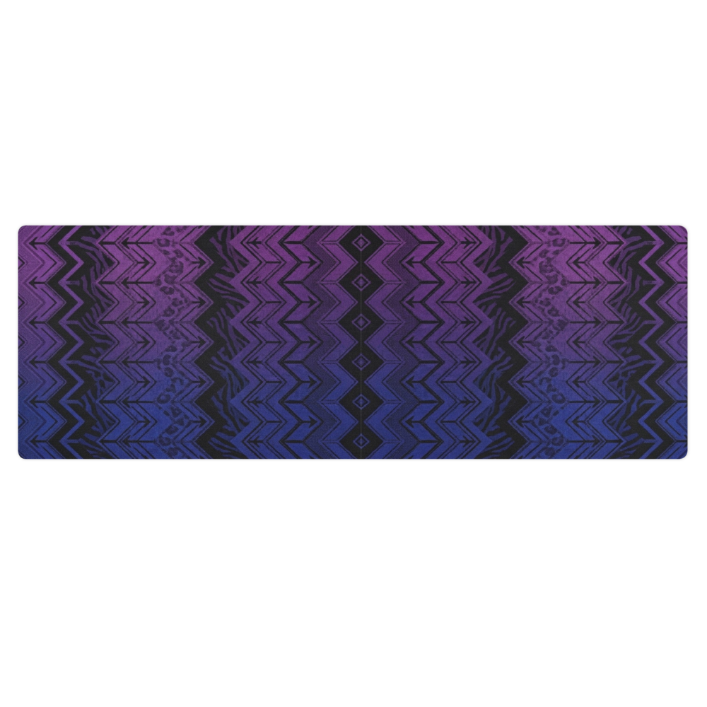 Vibrant Blue & Purple Chevron Pilates Yoga Mat