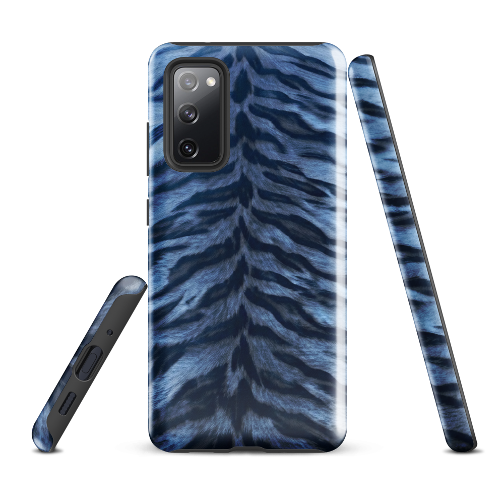 Blue Tiger Print Tough Case for Samsung