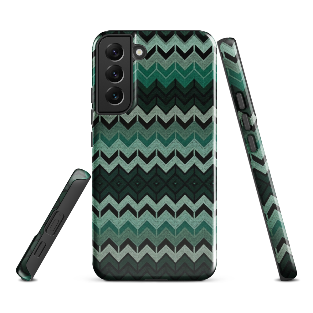 Green Chevron Tough Case for Samsung