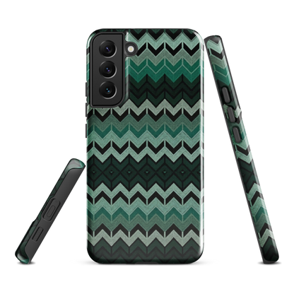 Green Chevron Tough Case for Samsung