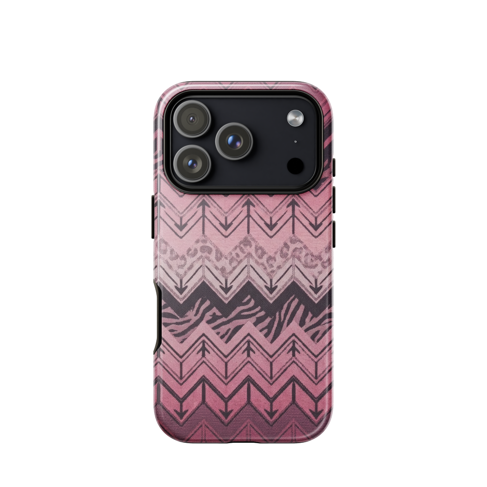 Pink Chevron Zebra & Leopard Print Tough Case for iPhone®