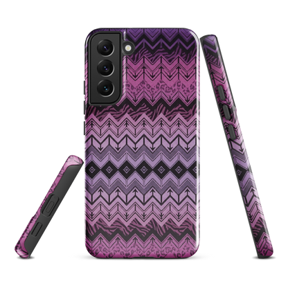 Purple Chevron Zebra & Leopard Print Tough Case for Samsung