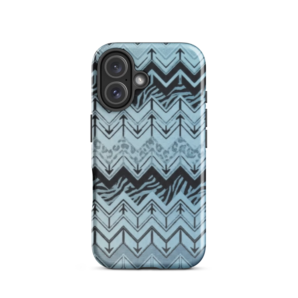 Blue Chevron Zebra & Leopard Print Tough Case for iPhone®