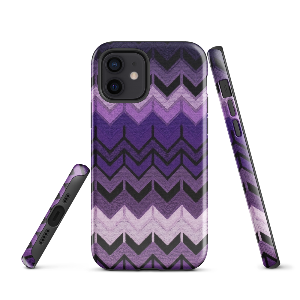 Purple Chevron Tough Case for iPhone®