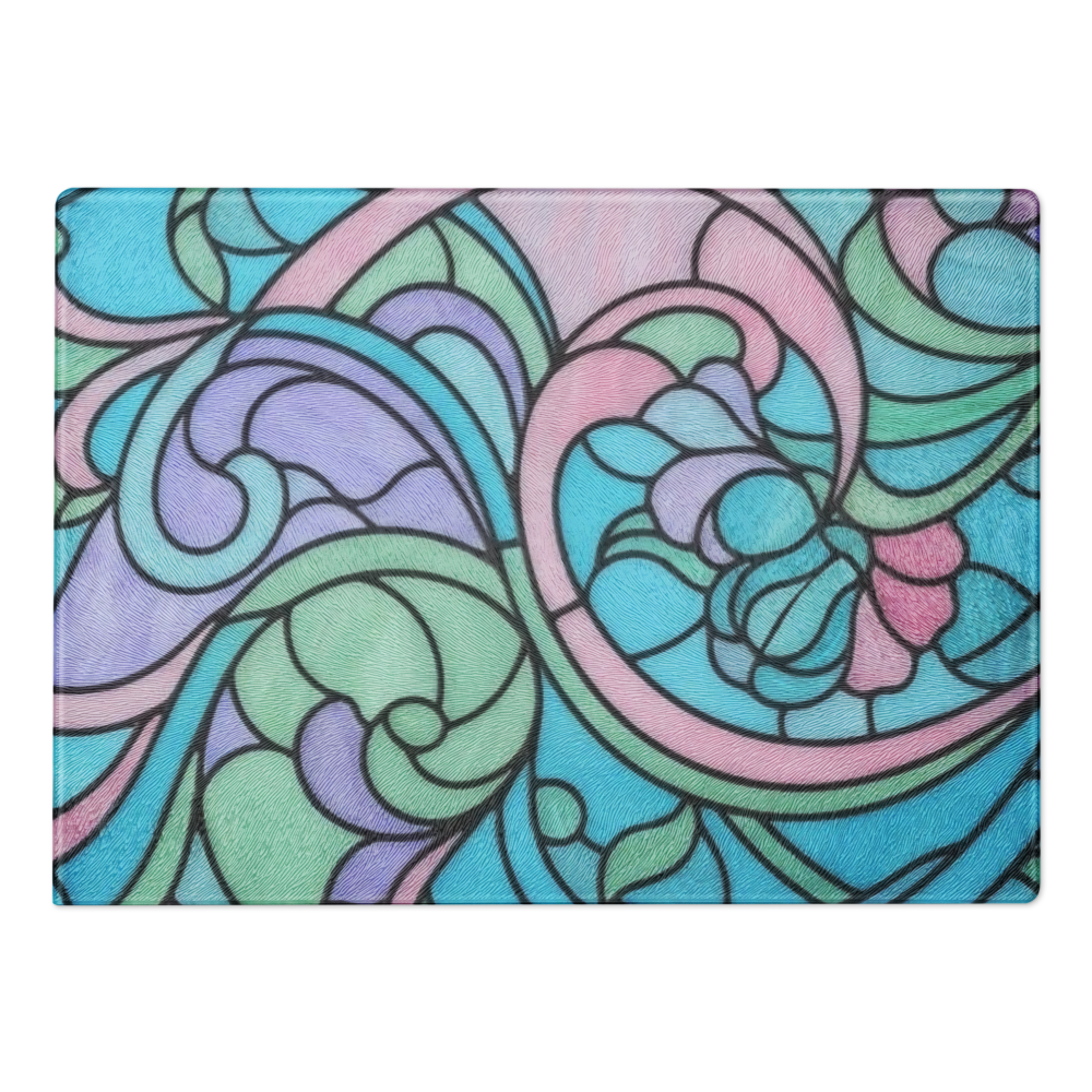Stained Glass Patterned Glass Cutting Board