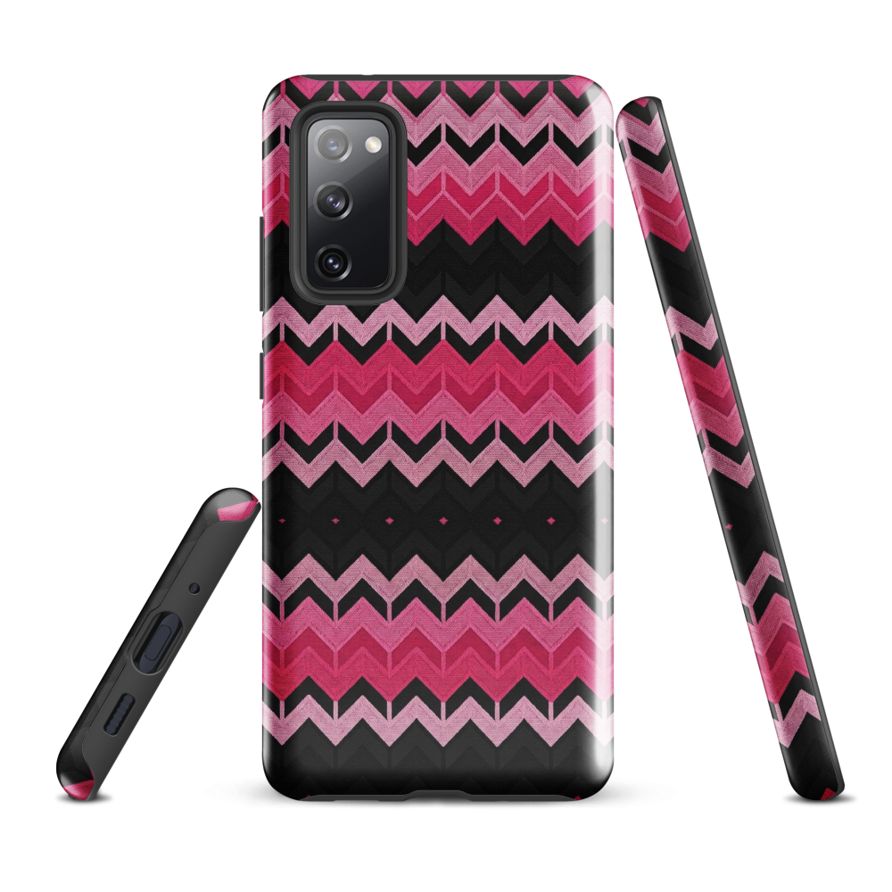 Pink Chevron Print Tough Case for Samsung