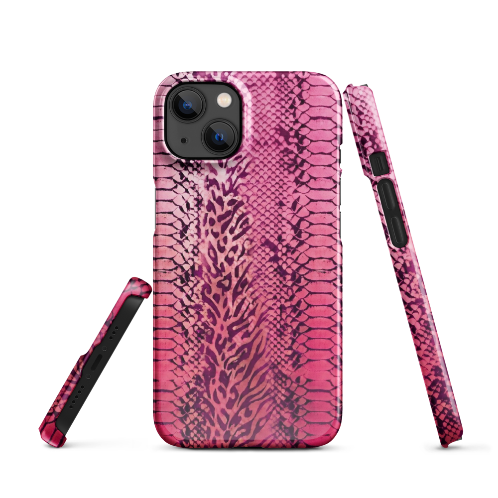 Hot Pink to Light Pink Zebra Print Snap Case for iPhone