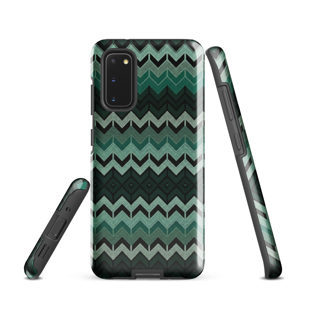 Green Chevron Tough Case for Samsung