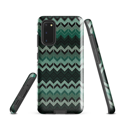 Green Chevron Tough Case for Samsung
