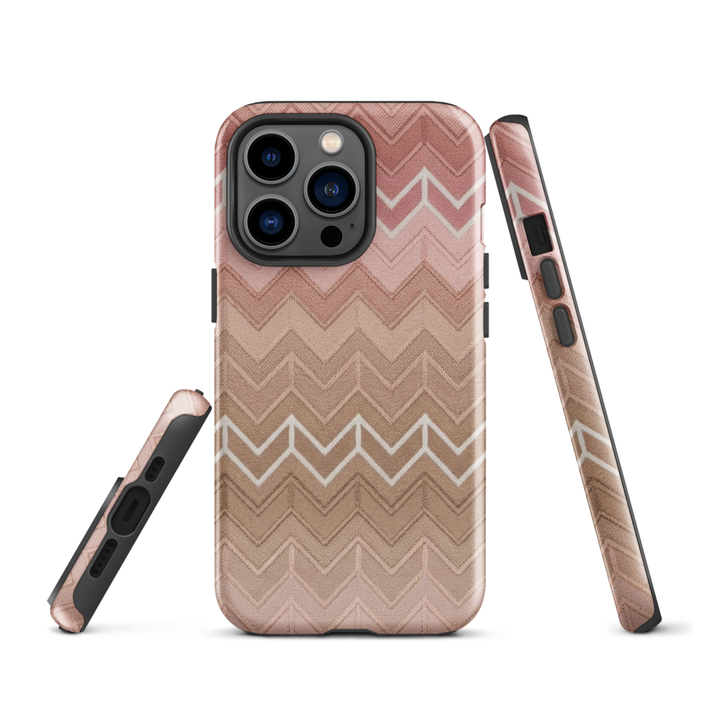 Pink & Muaves Chevron Pattern Tough Case for iPhone®