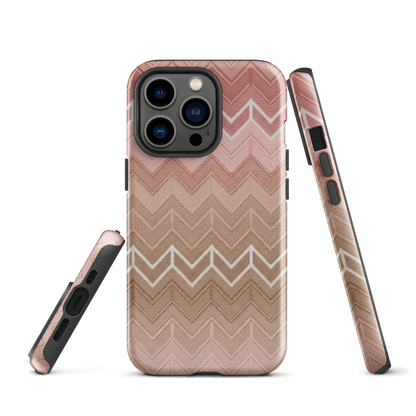 Pink & Muaves Chevron Pattern Tough Case for iPhone®