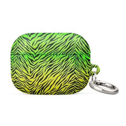 Neon Yellow and Green Zebra Animal Print Case for AirPods®