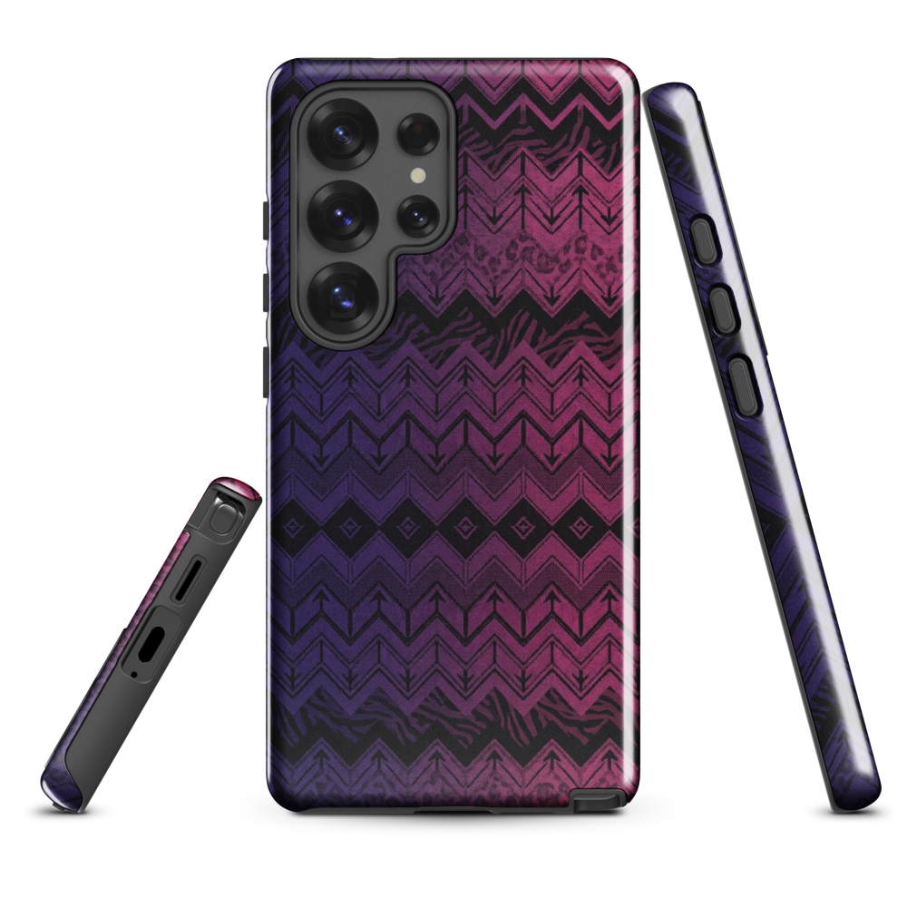 Purple & Pink Chevron Classic Pattern Tough Case for Samsung