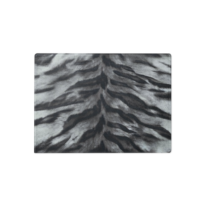 Gray Tiger Print Glass Cutting Board