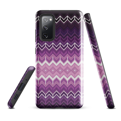 Purple Classic Chevron White Pattern Tough Case for Samsung