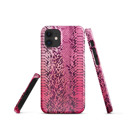 Hot Pink to Light Pink Zebra Print Snap Case for iPhone
