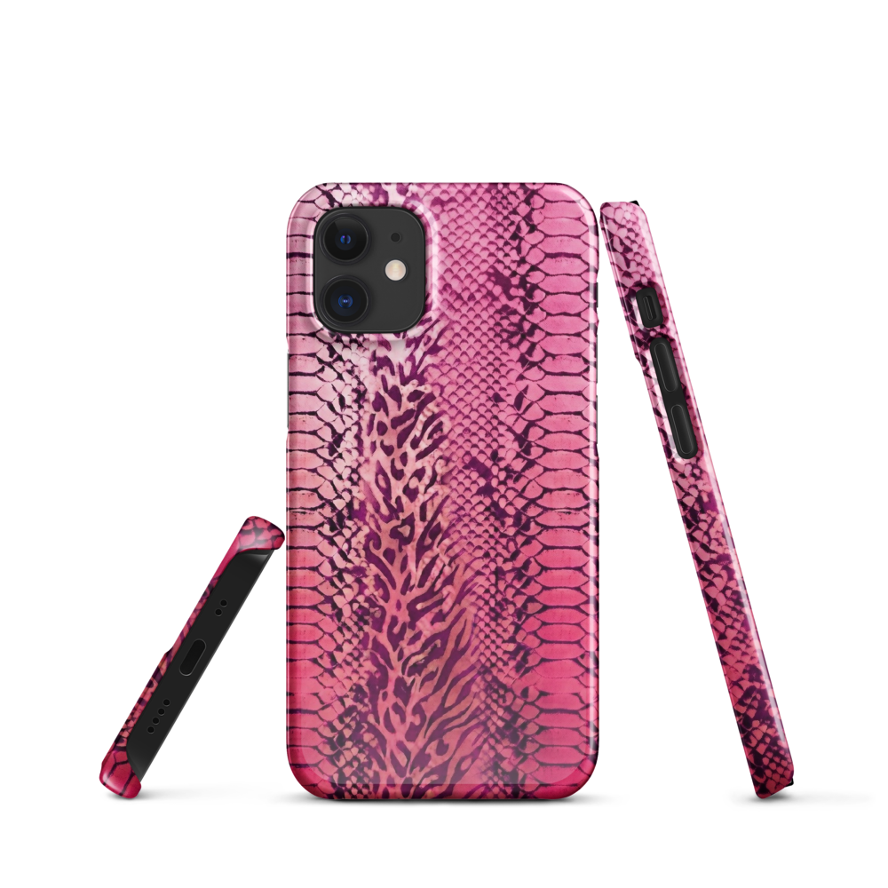 Hot Pink to Light Pink Zebra Print Snap Case for iPhone
