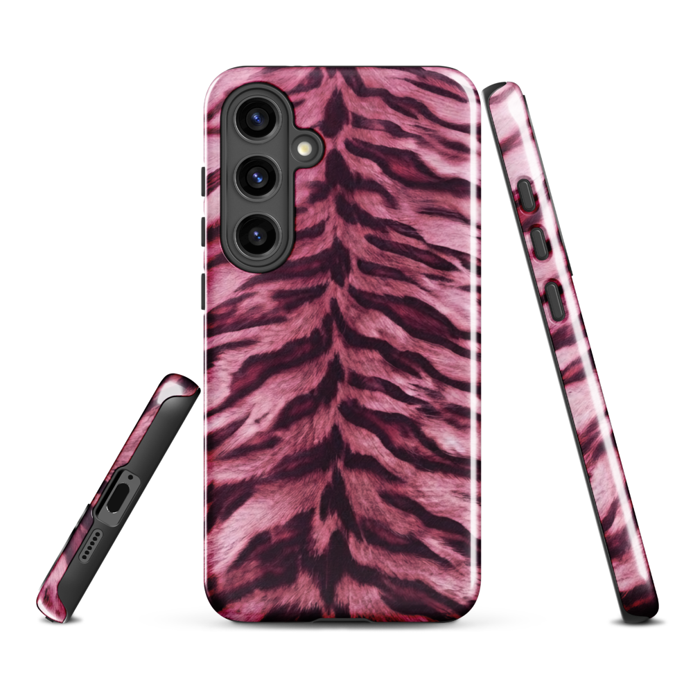 Pink Tiger Print Tough Case for Samsung
