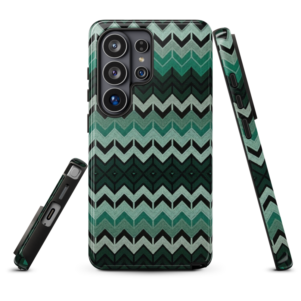 Green Chevron Tough Case for Samsung