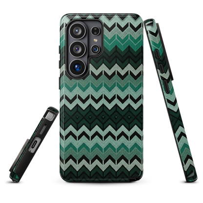 Green Chevron Tough Case for Samsung