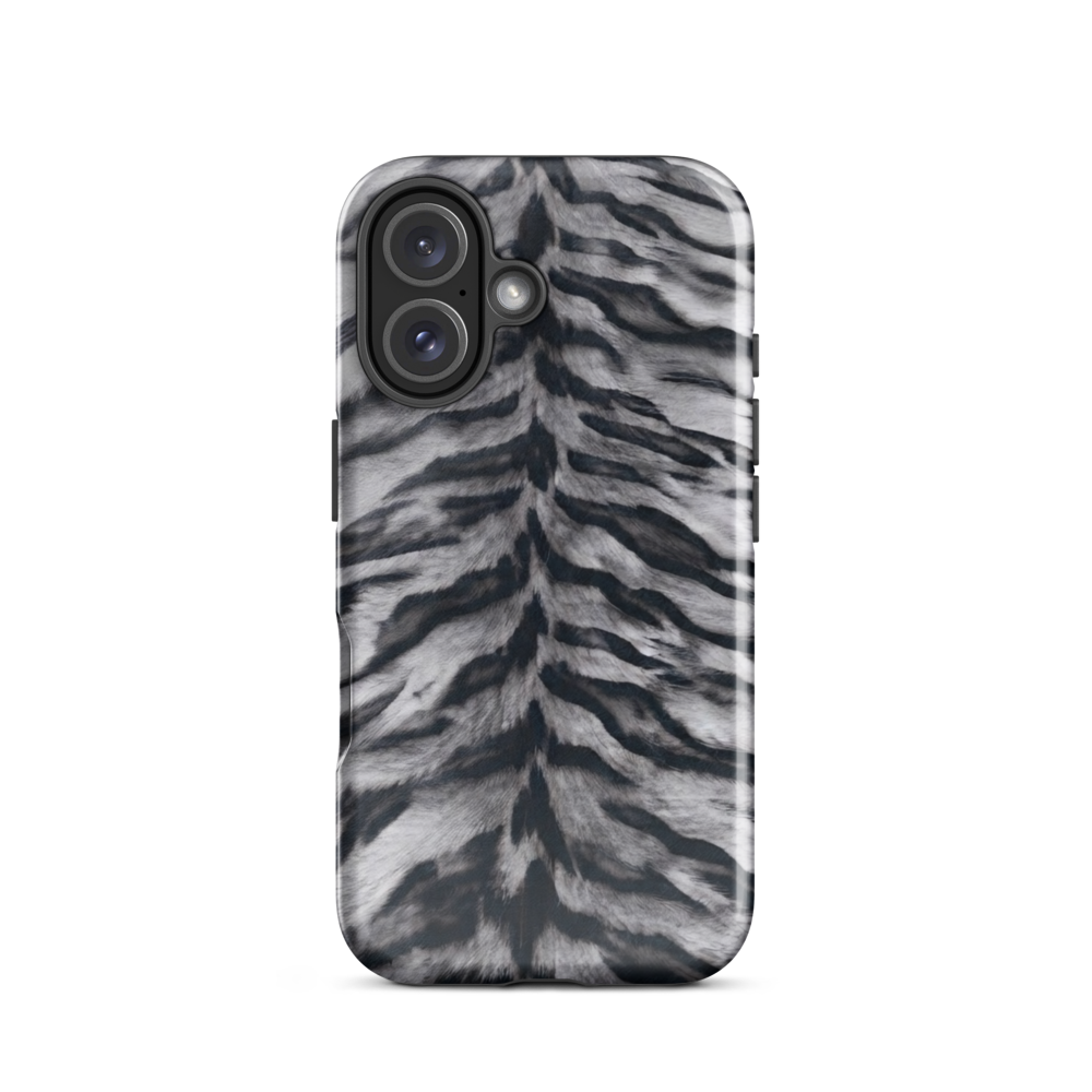 Gray Tiger Print Tough Case for iPhone®