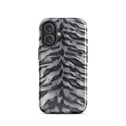 Gray Tiger Print Tough Case for iPhone®