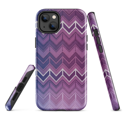 Blue Purple & White Chevron Classic Tough Case for iPhone®