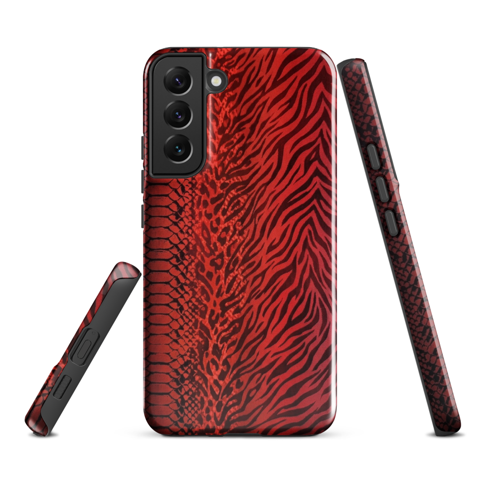 Red Zebra Snake & Leopard Print Tough Case for Samsung