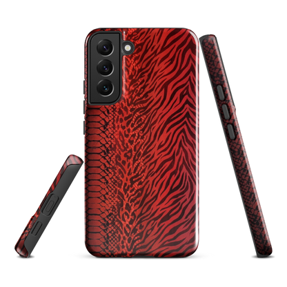Red Zebra Snake & Leopard Print Tough Case for Samsung