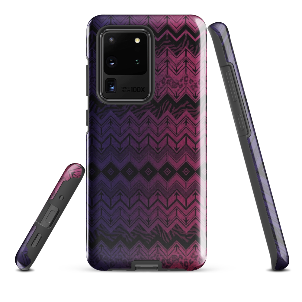 Purple & Pink Chevron Classic Pattern Tough Case for Samsung