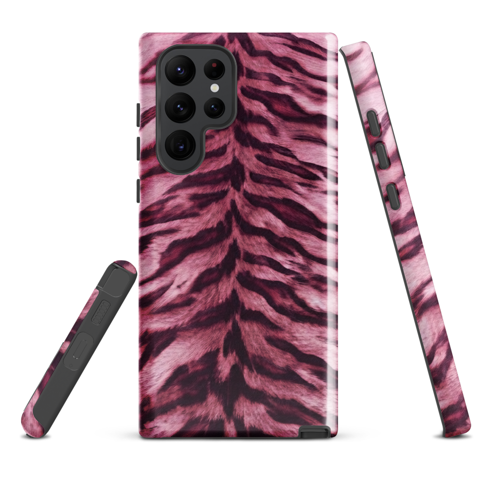 Pink Tiger Print Tough Case for Samsung