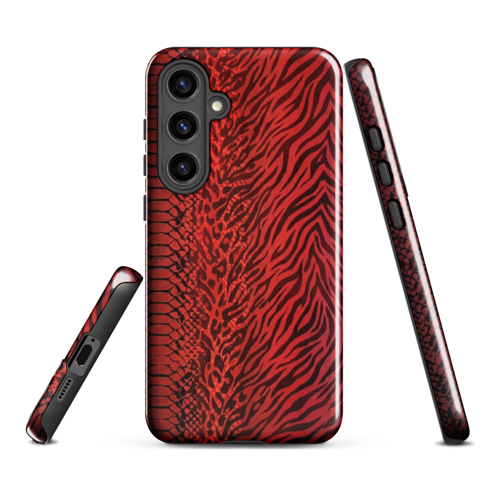 Red Zebra Snake & Leopard Print Tough Case for Samsung