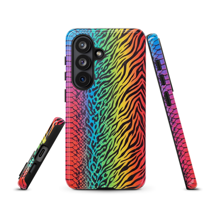 Vibrant Rainbow Snake Skin Zebra & Leopard Print Tough Case for Samsung