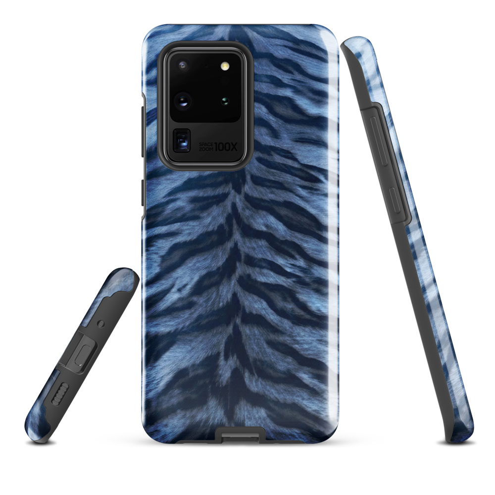 Blue Tiger Print Tough Case for Samsung