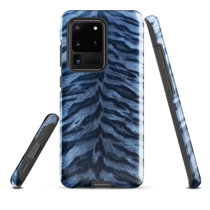 Blue Tiger Print Tough Case for Samsung
