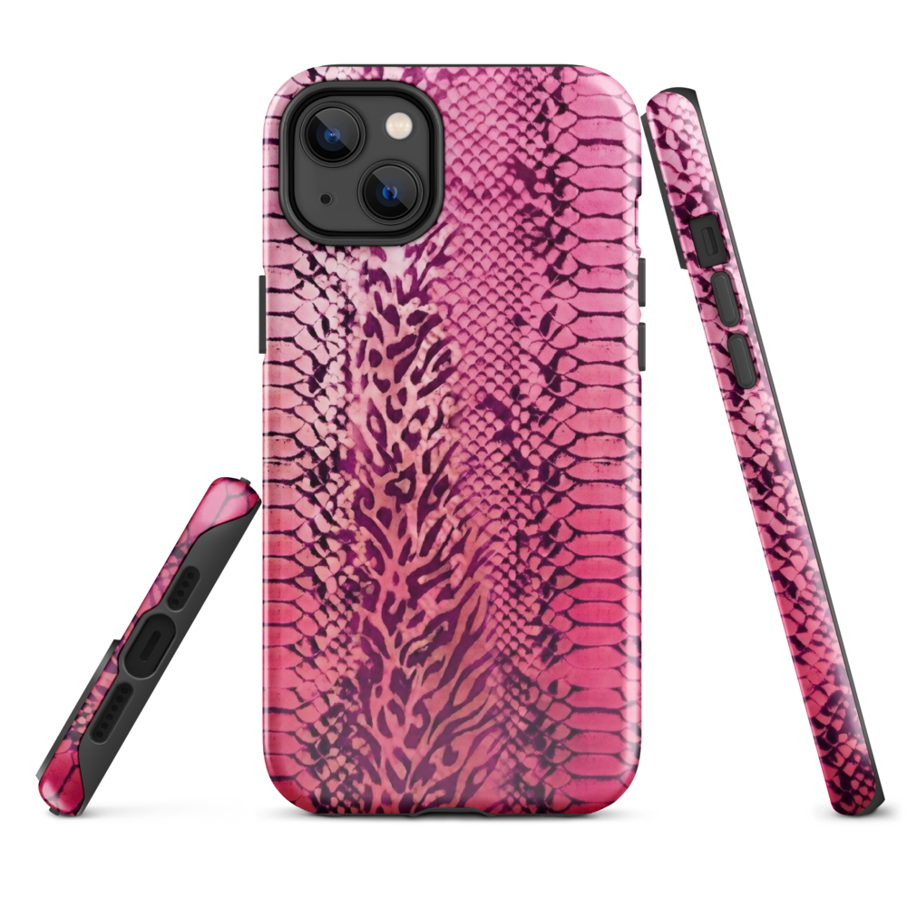 Pink Leopard Print and Snake Skin Tough Case for iPhone®