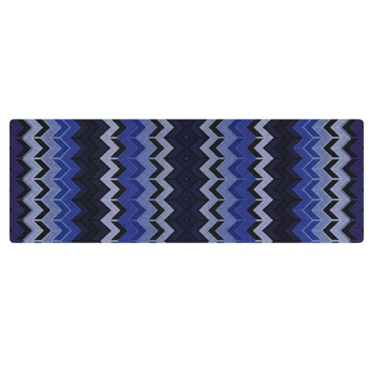 Blue Chevron Pilates Yoga Mat