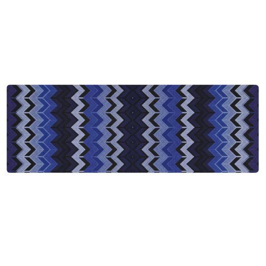 Blue Chevron Pilates Yoga Mat