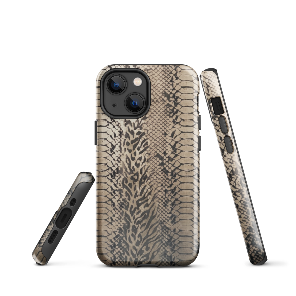 Neutral Snake Skin Tough Case for iPhone®
