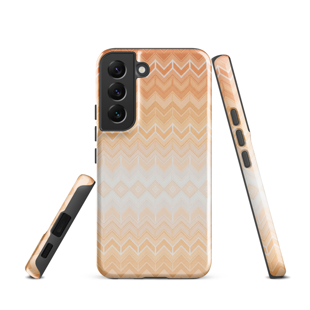 Orange Chevron Tough Case for Samsung