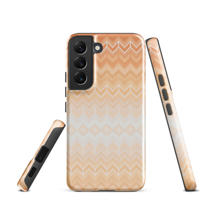 Orange Chevron Tough Case for Samsung