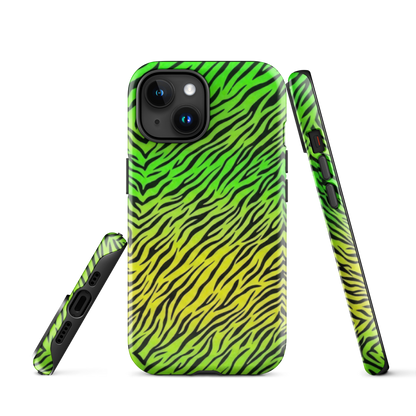 Green & Yellow  Zebra Print Tough Case for iPhone®