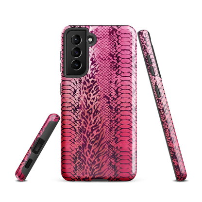 Pink Snake Skin & Leopard Print Tough Case for Samsung