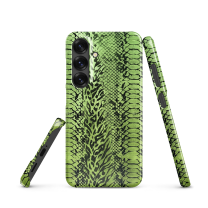 Green Snake Skin & Leopard Print Snap Case for Samsung