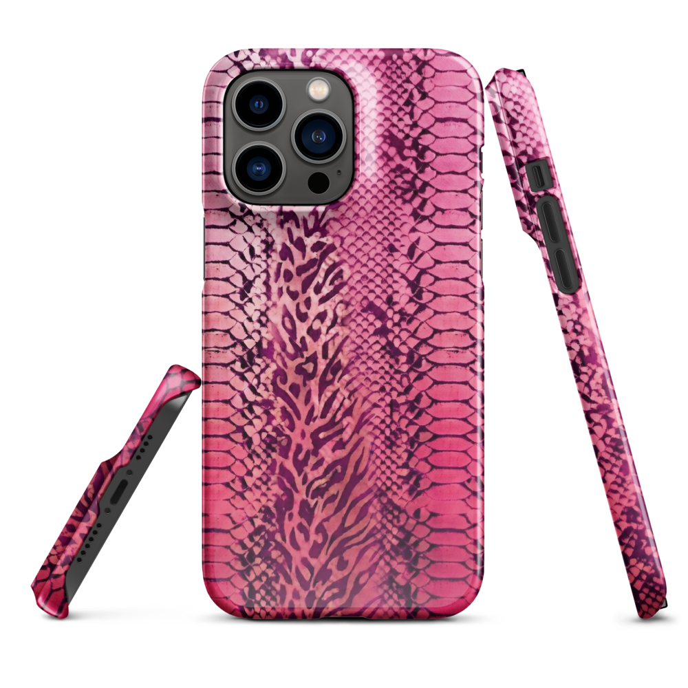 Hot Pink to Light Pink Zebra Print Snap Case for iPhone