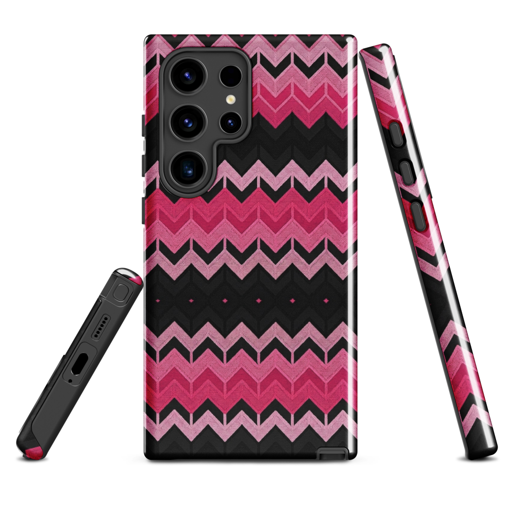 Pink Chevron Print Tough Case for Samsung